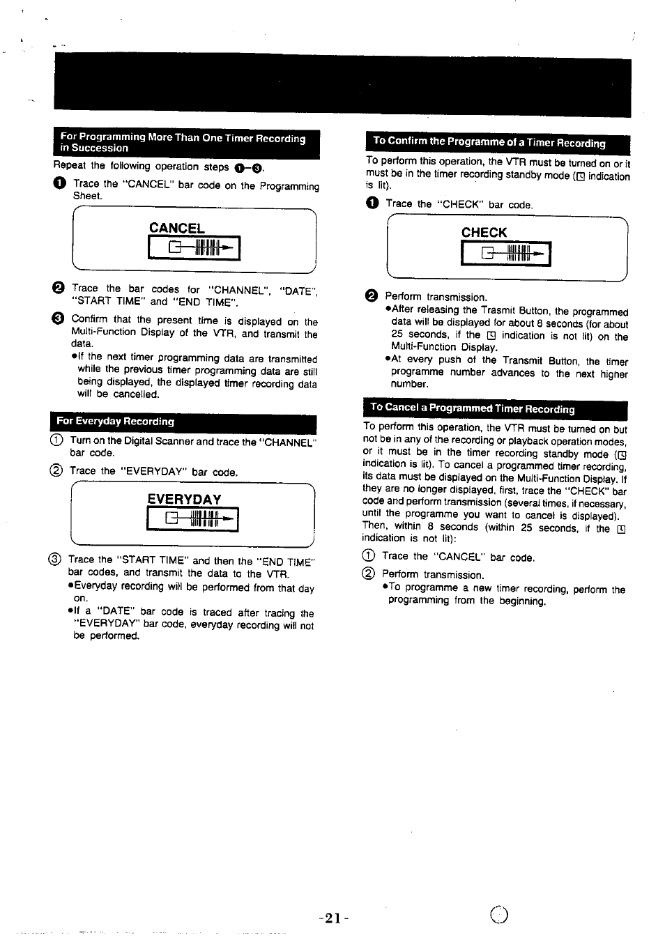 Cancel | Panasonic NVG40 User Manual | Page 21 / 26