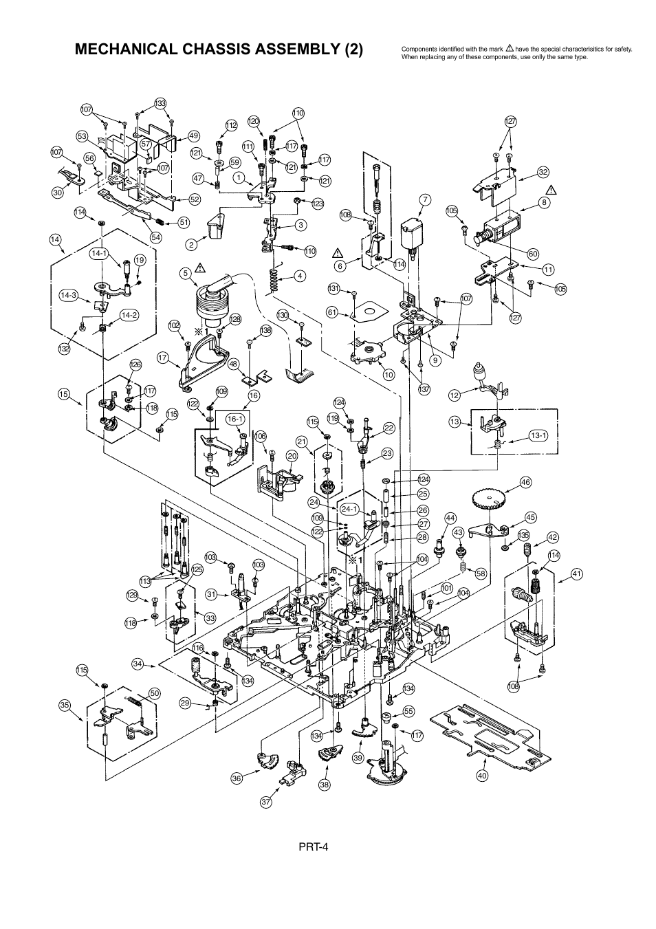 Mechanical chassis assembly (2) | Panasonic AJ-D255MC User Manual | Page 4 / 17
