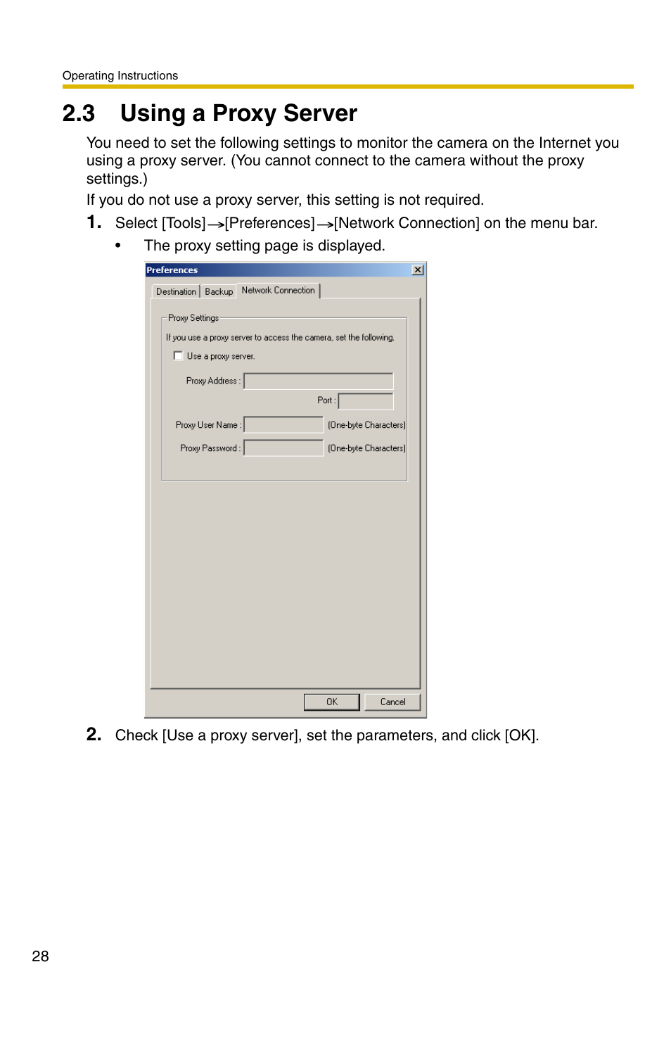 3 using a proxy server | Panasonic BB-HNP11CE User Manual | Page 28 / 101