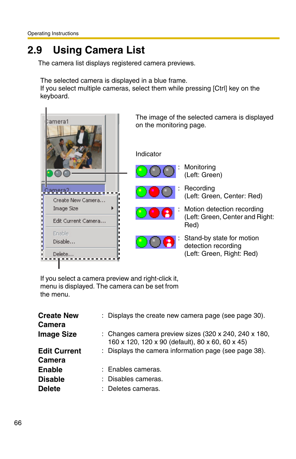9 using camera list, Age 66, 66). (l | Panasonic BB-HNP11CE User Manual | Page 66 / 101