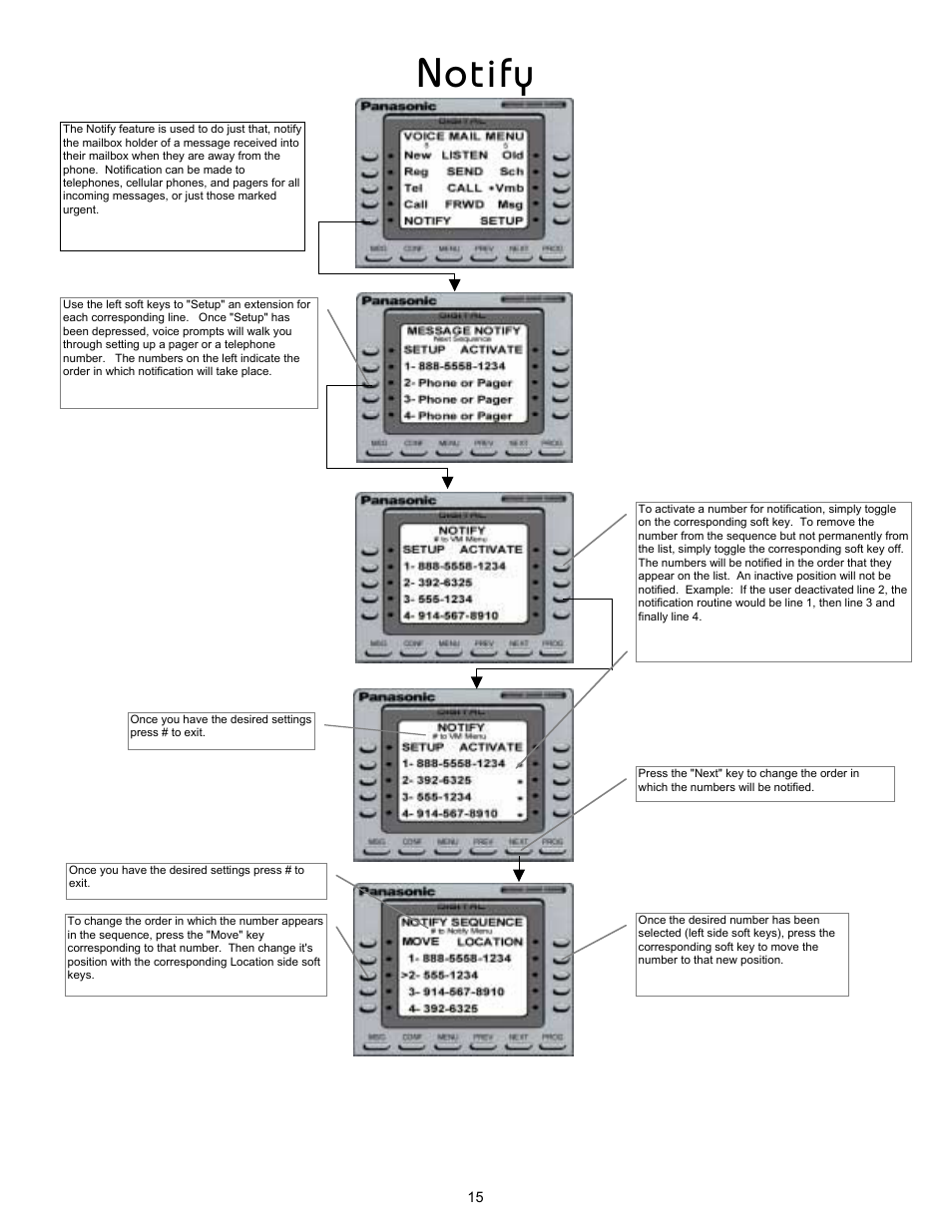 Notify | Panasonic 8TUV User Manual | Page 20 / 46