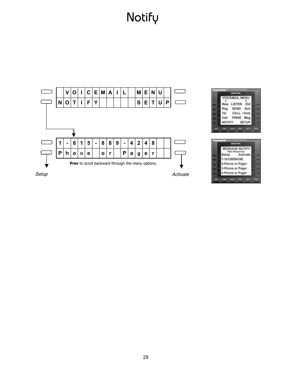 Notify | Panasonic 8TUV User Manual | Page 34 / 46