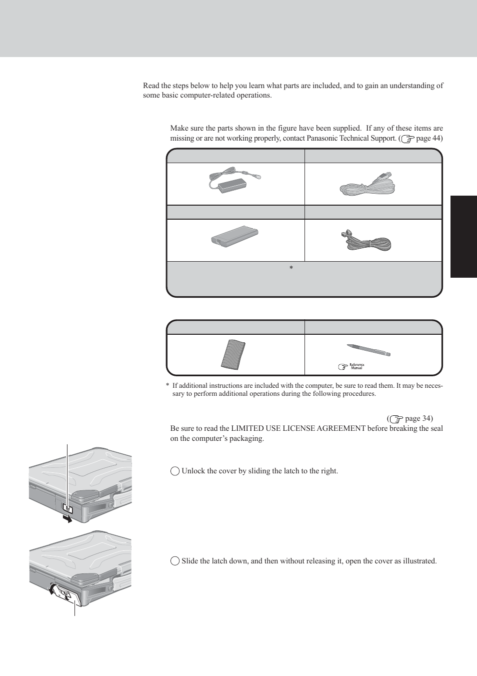 First-time operation | Panasonic CF-29 Series User Manual | Page 11 / 48