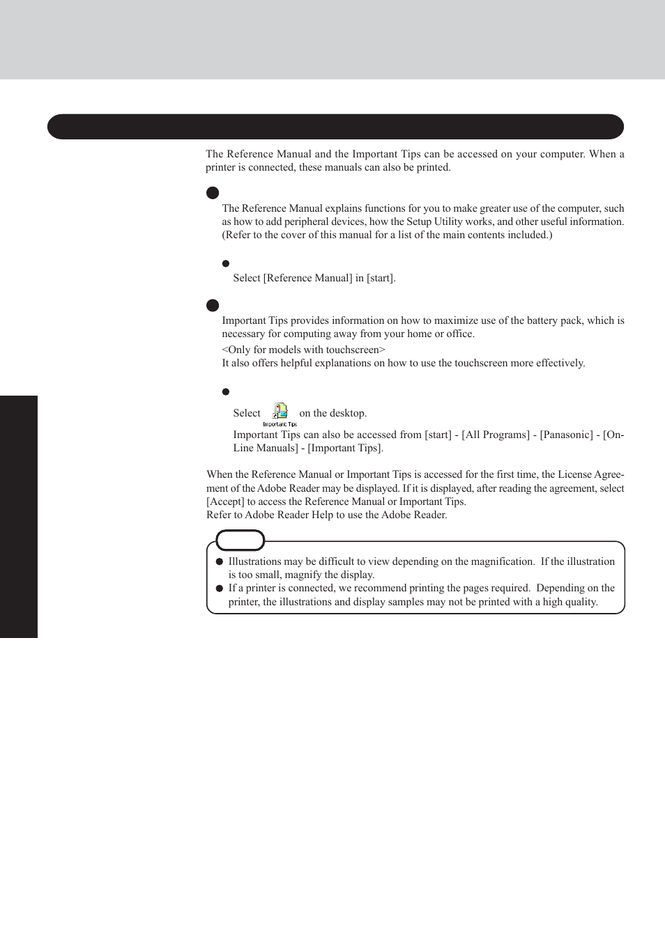 Reference manual | Panasonic CF-29 Series User Manual | Page 20 / 48