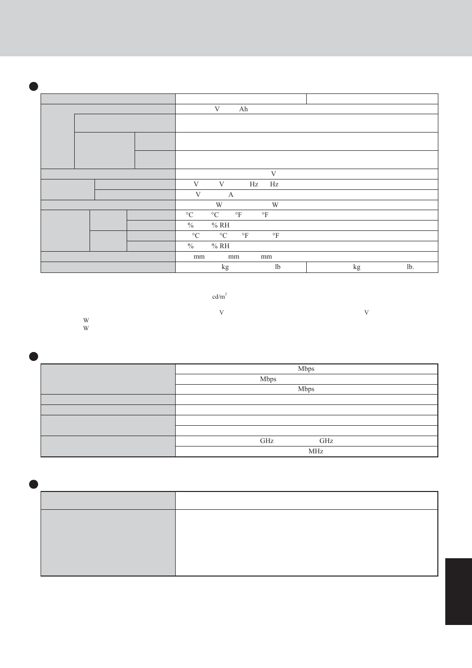 Appendix, Software, Main specifications | Wireless lan | Panasonic CF-29 Series User Manual | Page 43 / 48