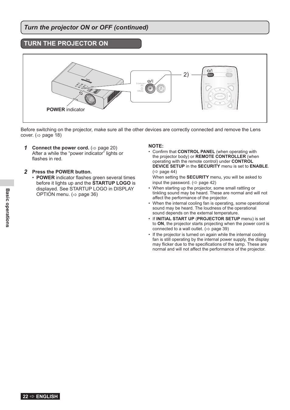 Panasonic TQBJ0323-1 User Manual | Page 22 / 59