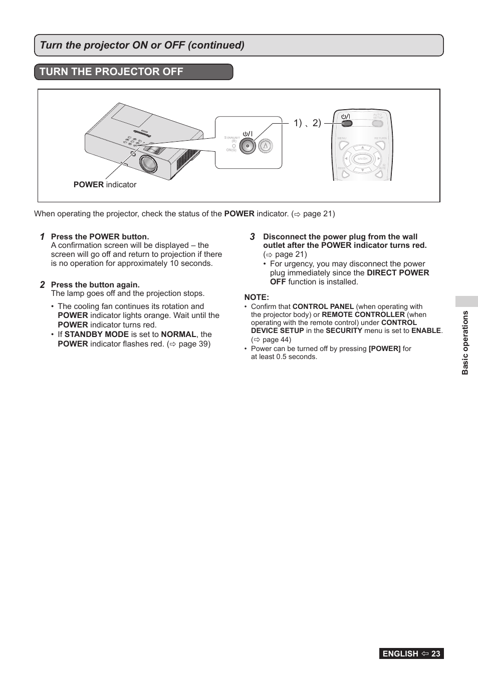 Panasonic TQBJ0323-1 User Manual | Page 23 / 59