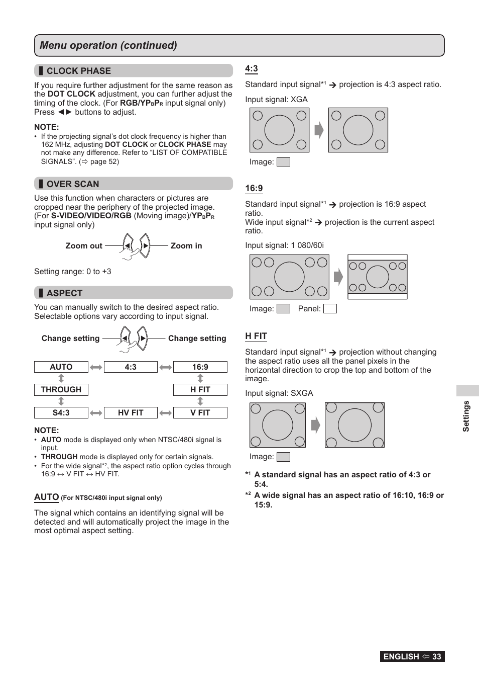 Menu operation (continued) | Panasonic TQBJ0323-1 User Manual | Page 33 / 59