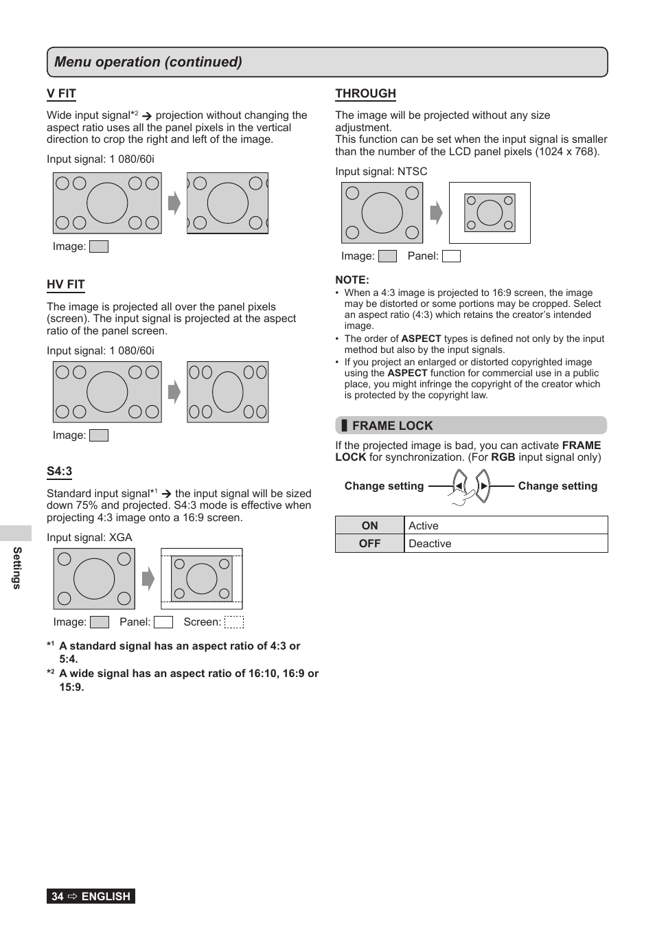 Menu operation (continued) | Panasonic TQBJ0323-1 User Manual | Page 34 / 59