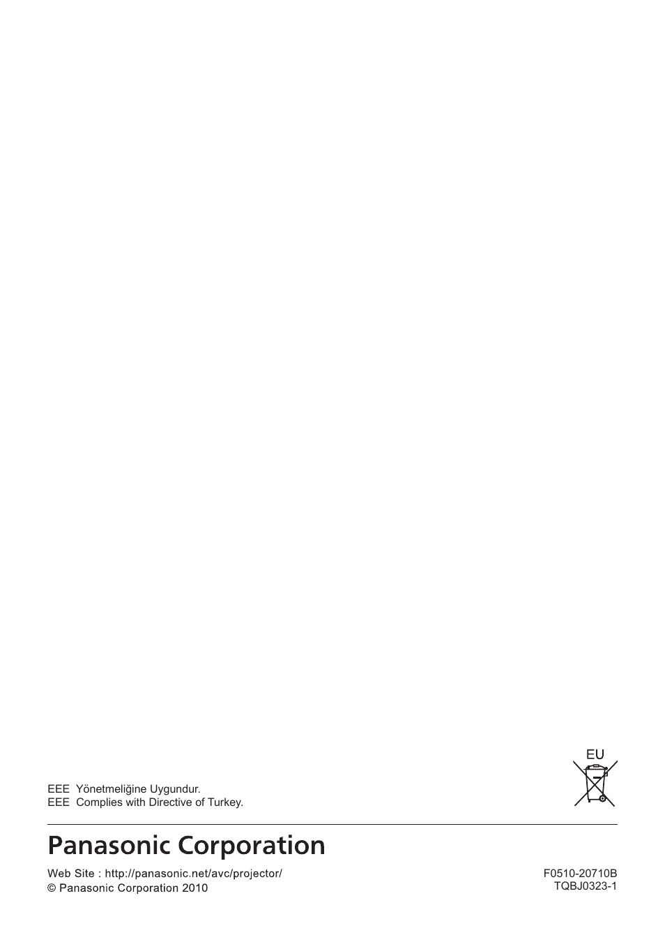 Panasonic TQBJ0323-1 User Manual | Page 59 / 59