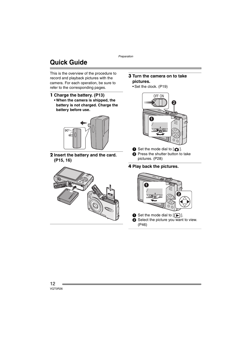 Quick guide | Panasonic DMC-FX8PP User Manual | Page 12 / 116