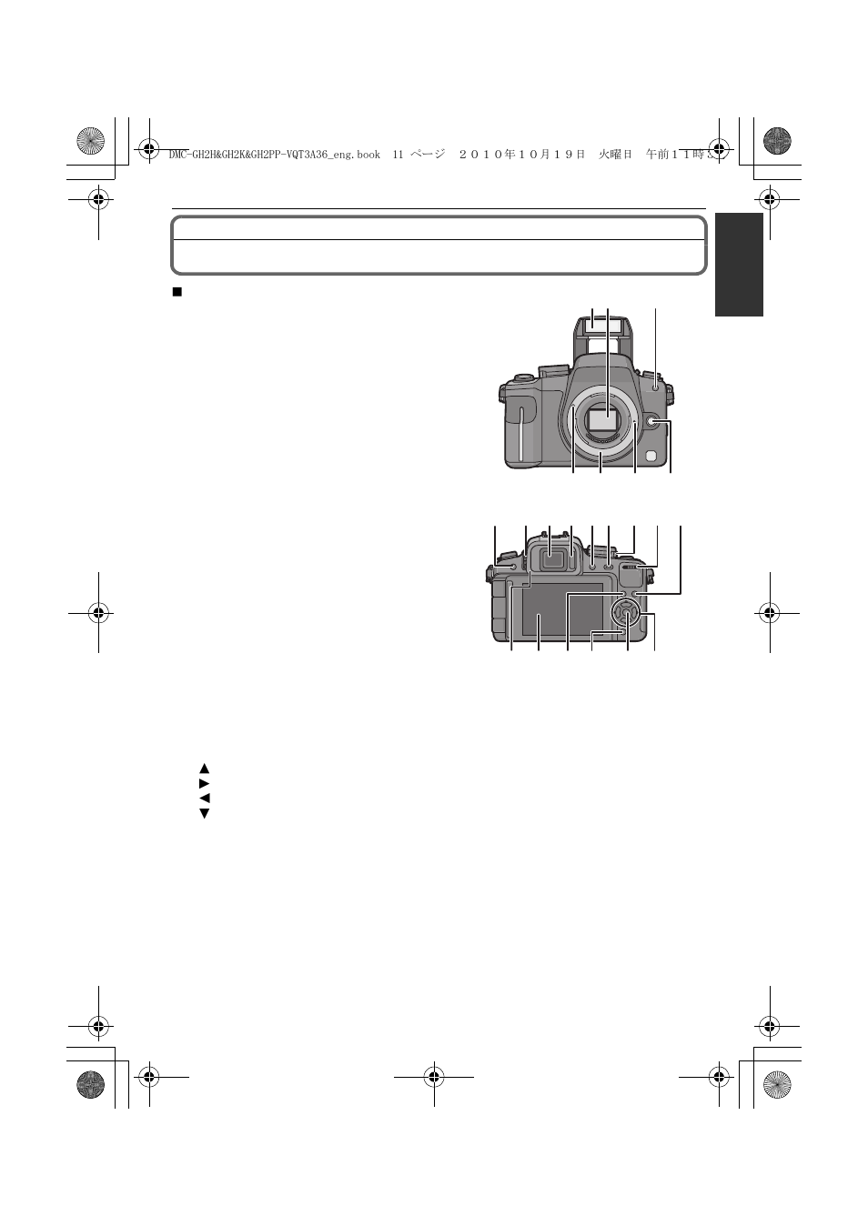 Names and functions of components | Panasonic DMC-GH2 User Manual | Page 11 / 208