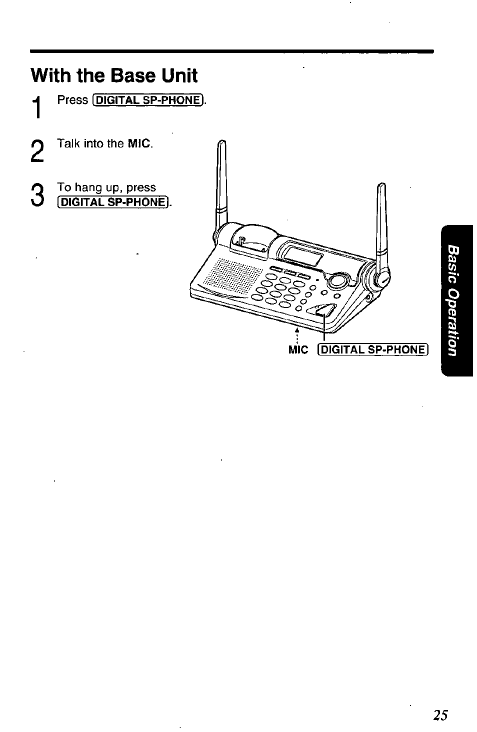 With the base unit | Panasonic KX-TG2650N User Manual | Page 25 / 68