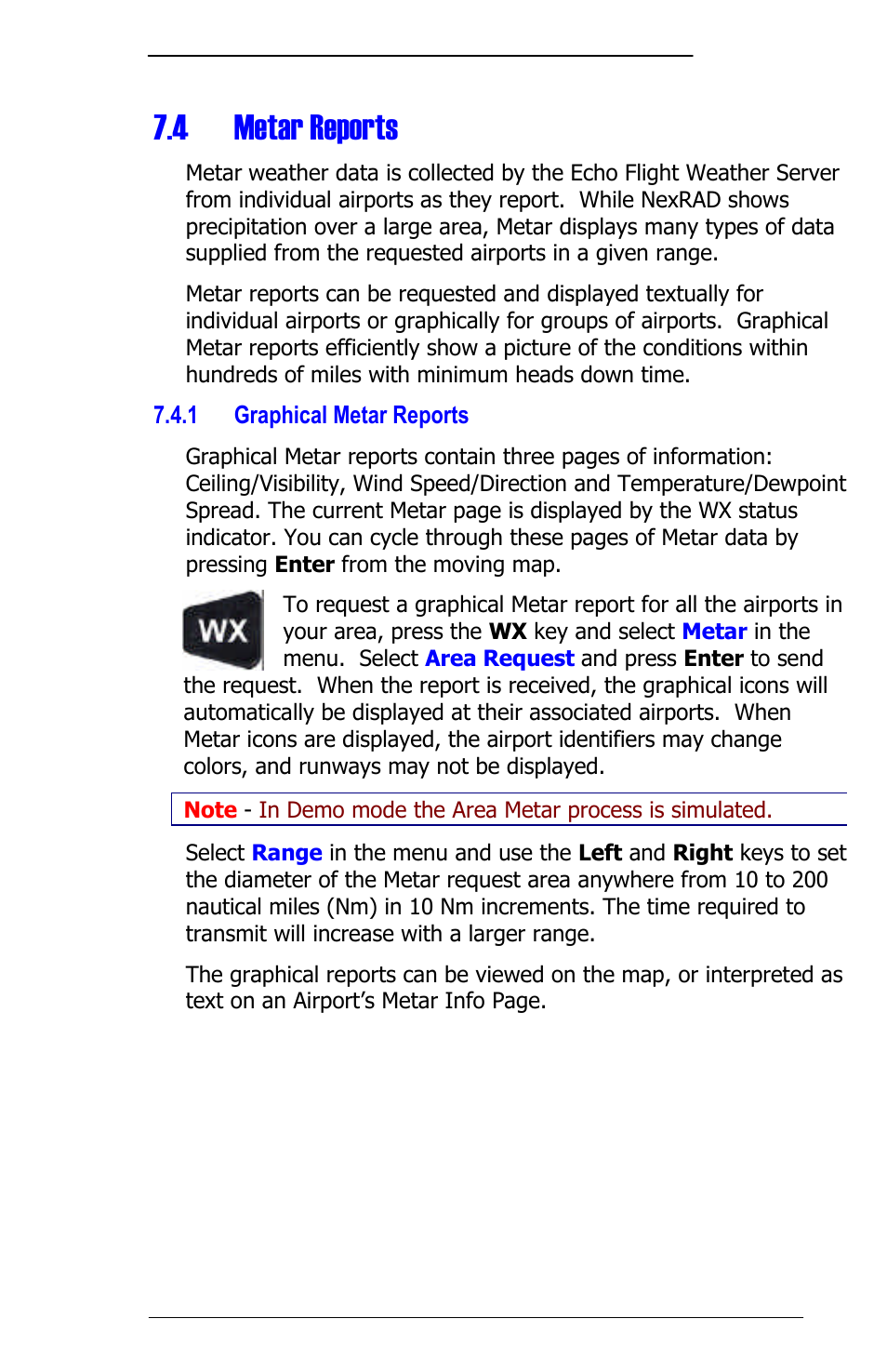 4 metar reports | Panasonic 3.0 User Manual | Page 45 / 63