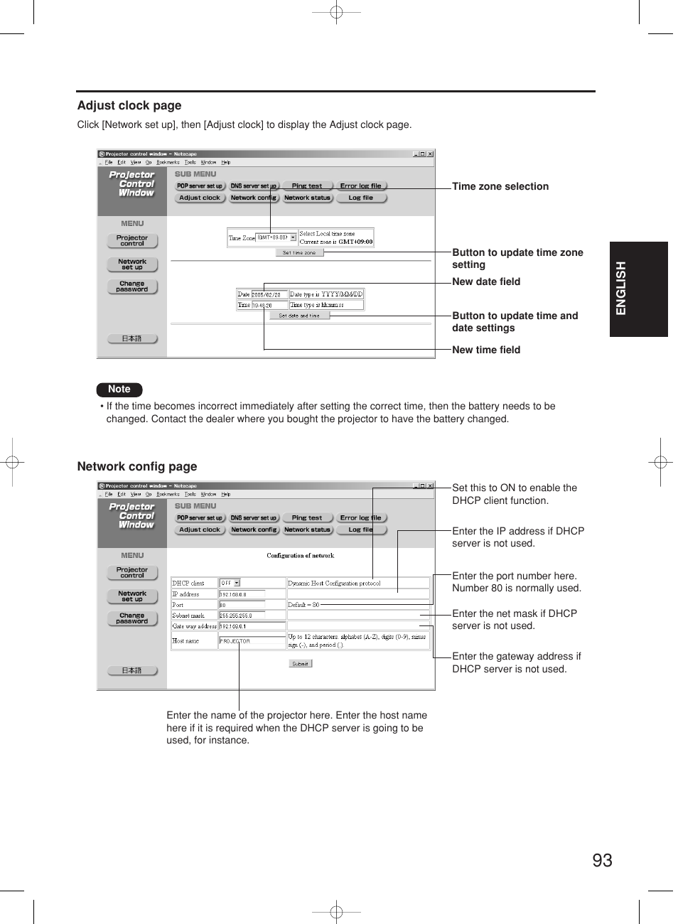 Panasonic PT-DW7000E User Manual | Page 93 / 106