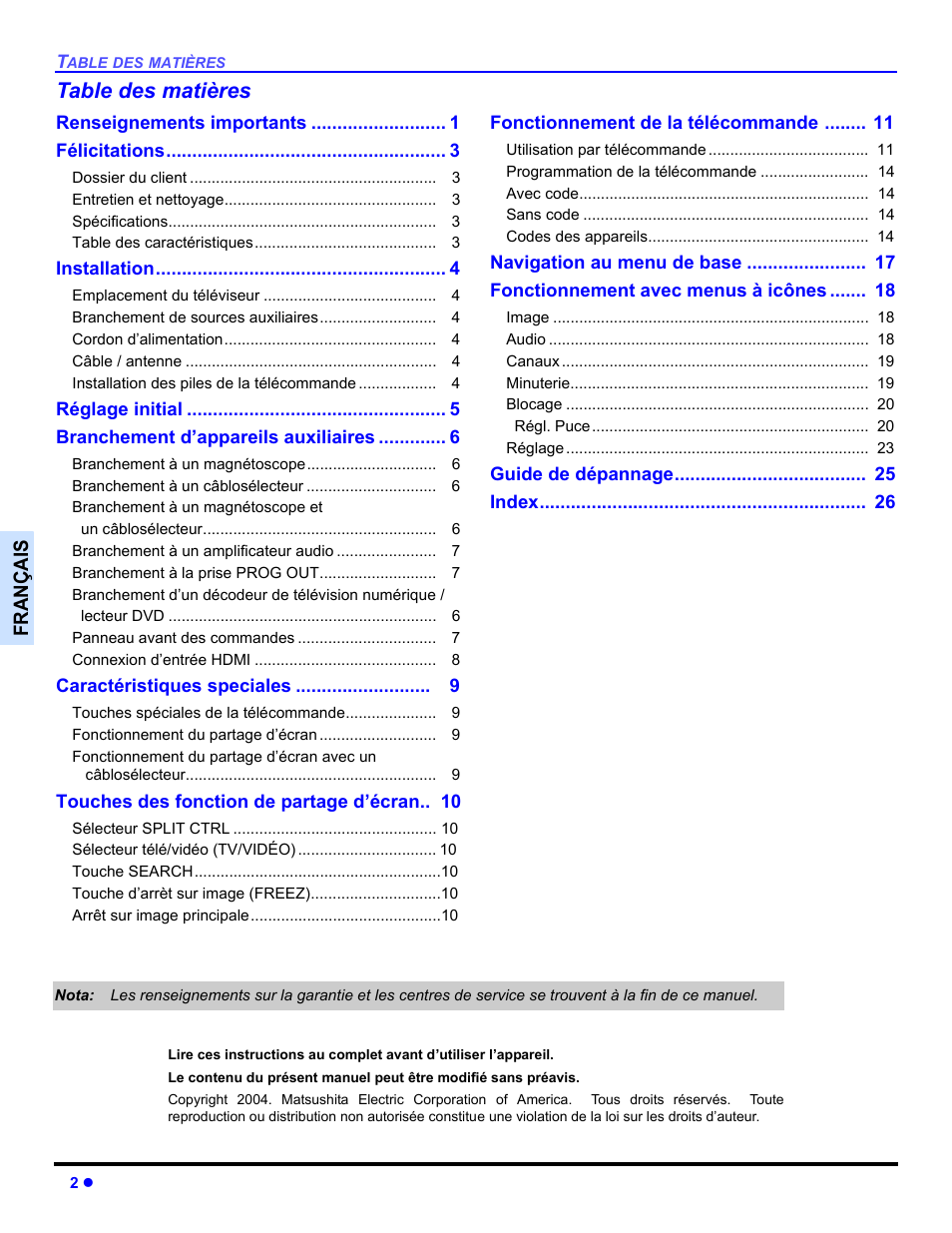 Panasonic CT 36HL44 User Manual | Page 60 / 96
