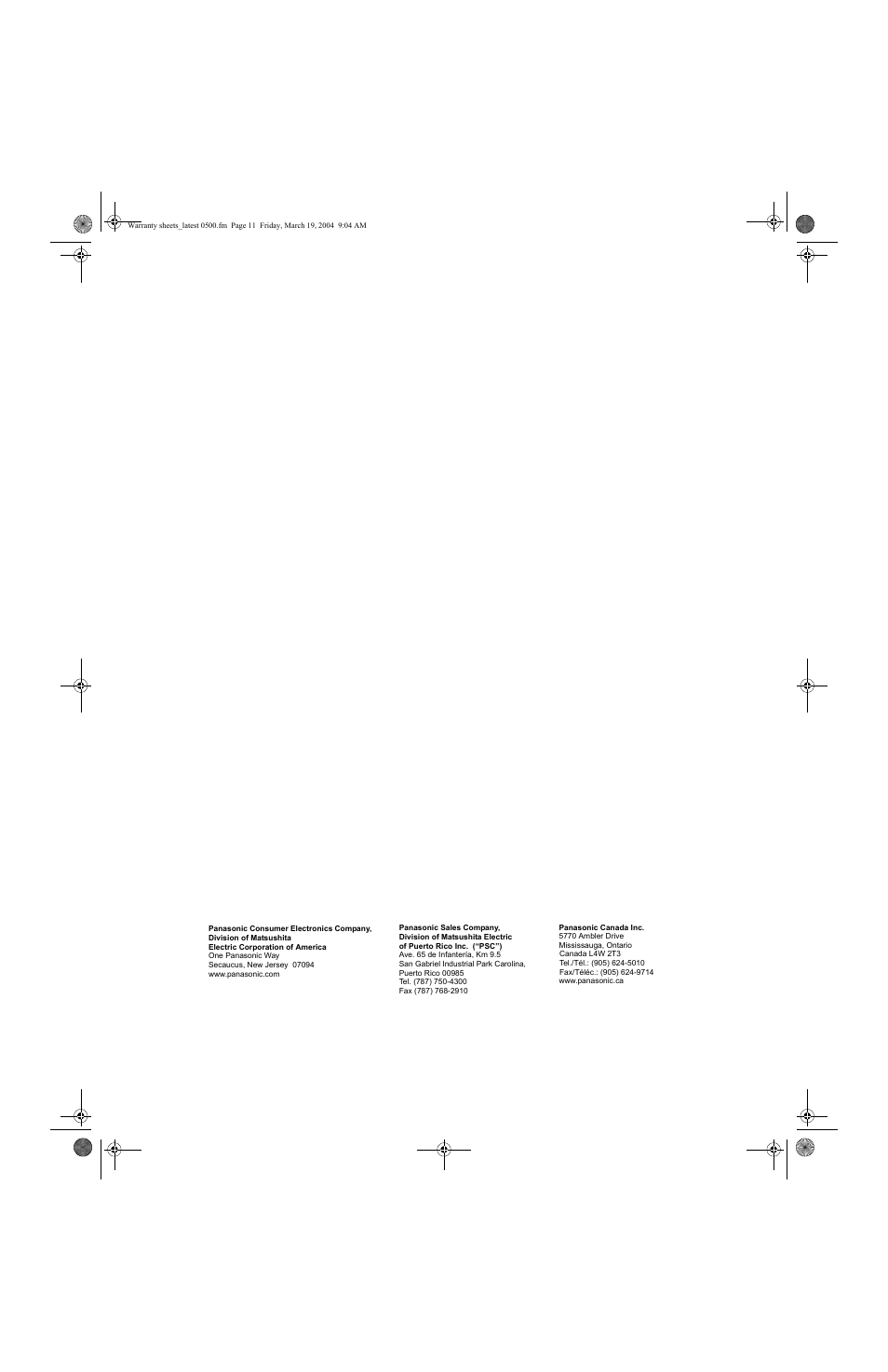 Panasonic CT 36HL44 User Manual | Page 96 / 96