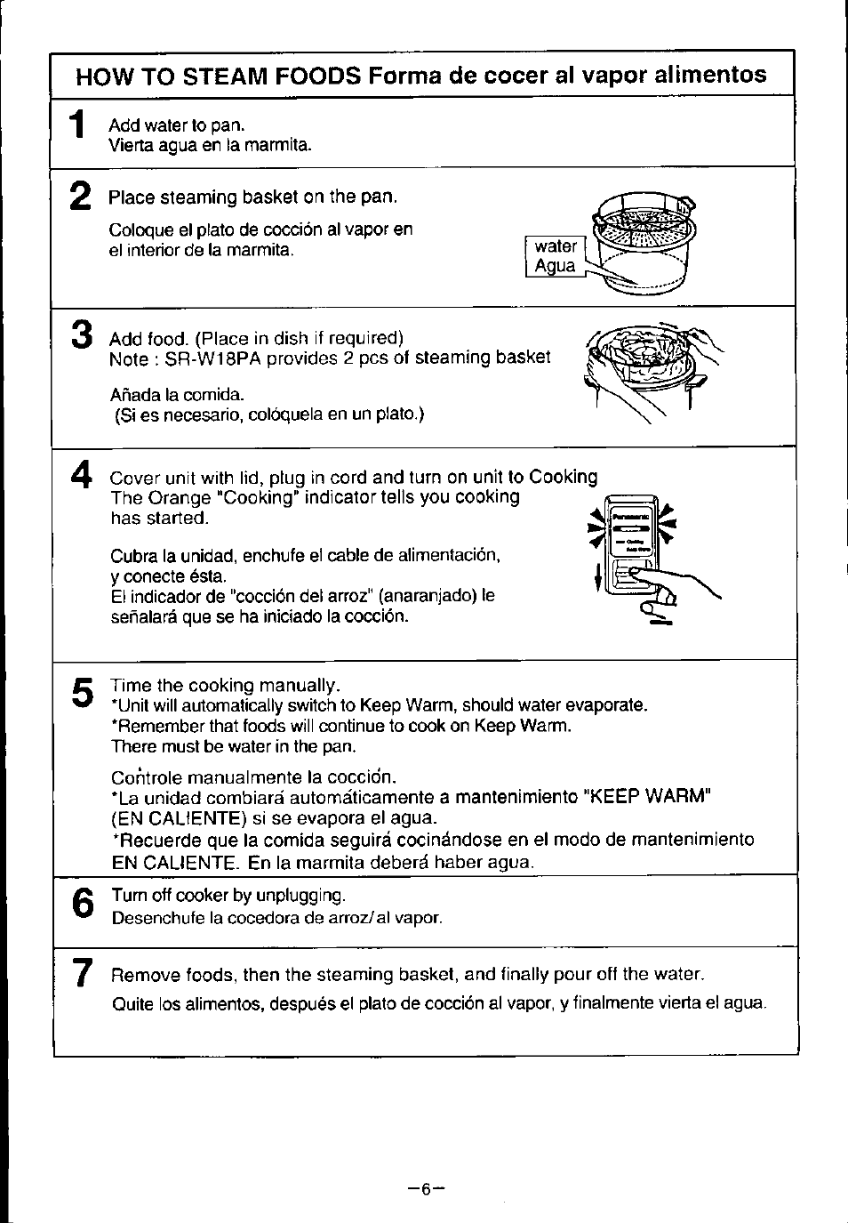 Panasonic W18PB User Manual | Page 7 / 8