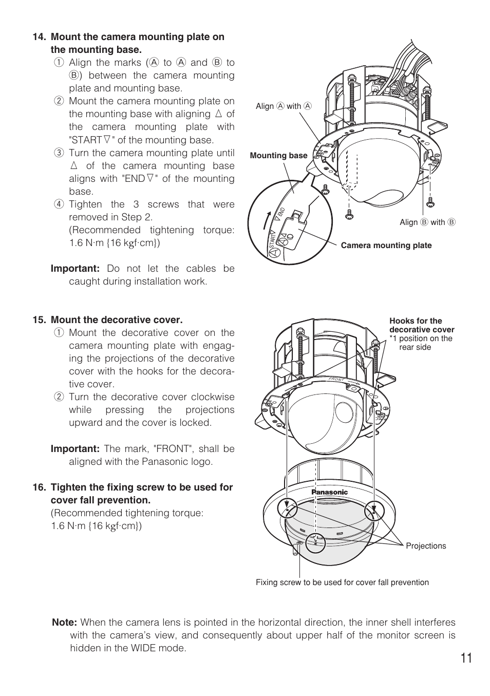 Panasonic WV-Q151C User Manual | Page 11 / 12