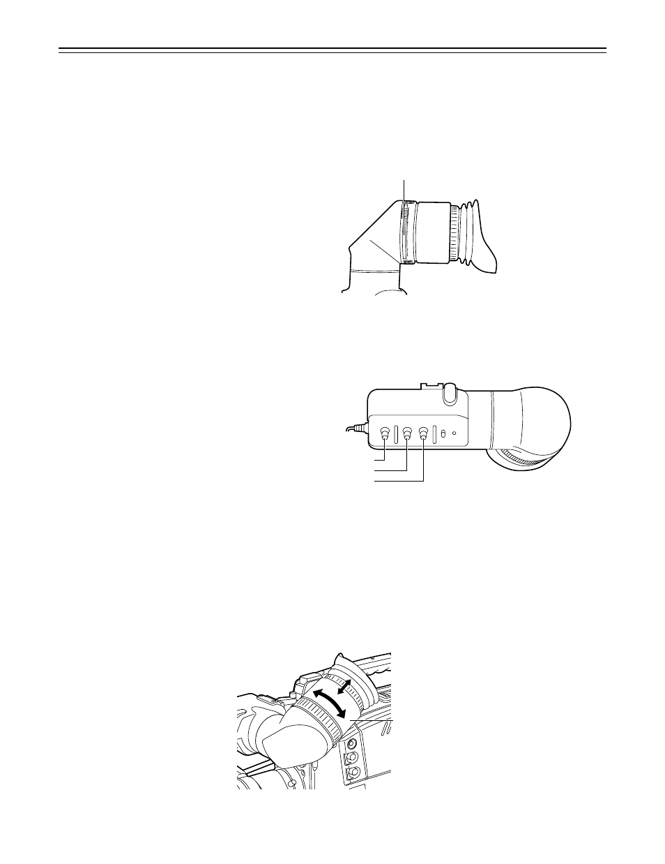 Adjusting the diopter and screen, Adjusting the eyepiece position, Adjusting the viewfinder | Adjusting the diopter, Adjusting the screen | Panasonic AJ-P VQT0A45 User Manual | Page 35 / 160