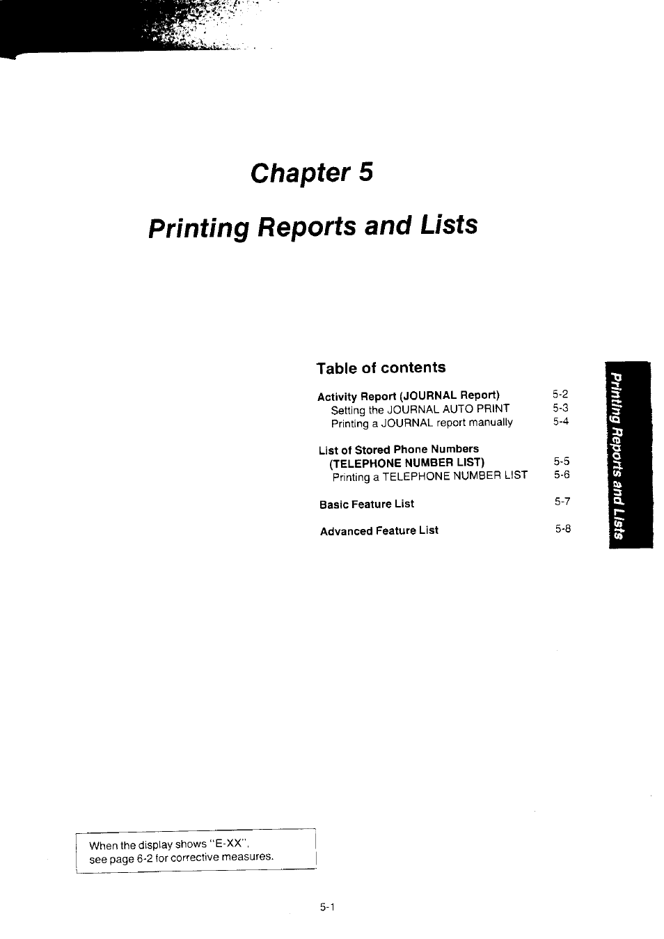 Chapter 5 printing reports and lists | Panasonic KX-F2350NZ User Manual | Page 103 / 129