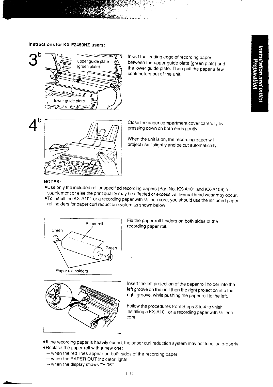 Notes | Panasonic KX-F2350NZ User Manual | Page 19 / 129