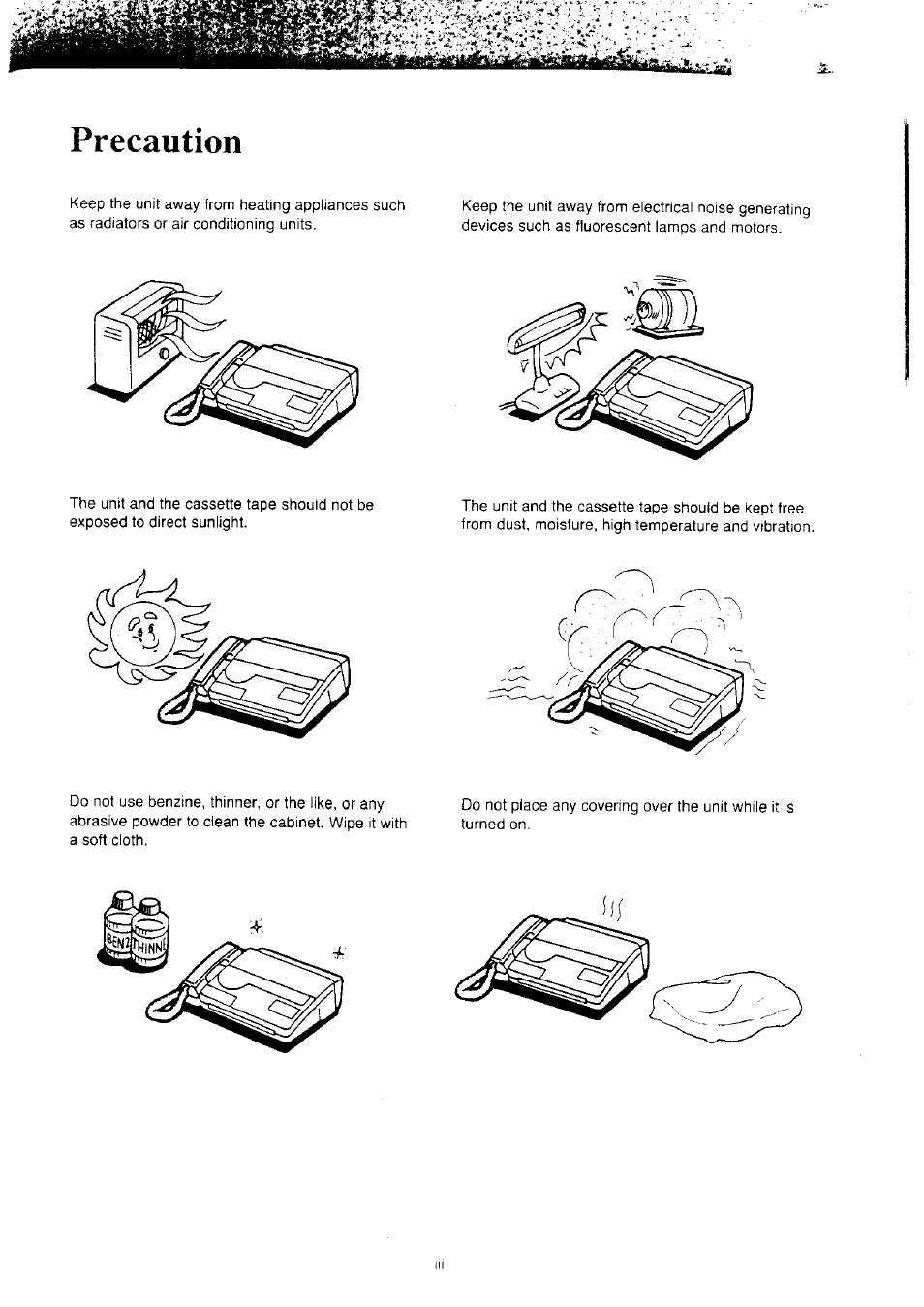 Precaution | Panasonic KX-F2350NZ User Manual | Page 3 / 129