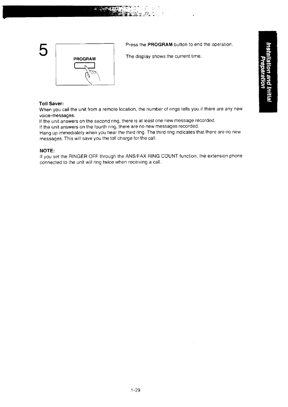 Toll saver, Note | Panasonic KX-F2350NZ User Manual | Page 37 / 129