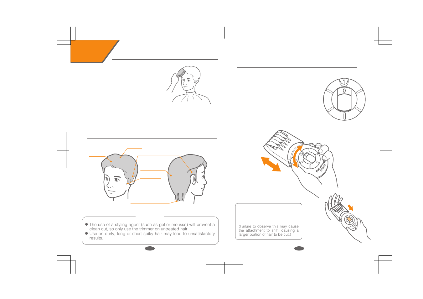 Preparations before cutting | Panasonic ER327 User Manual | Page 4 / 11