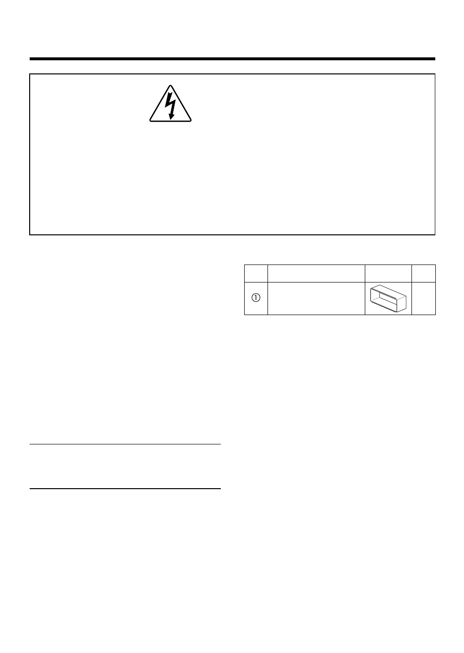 Installation guide, Warning | Panasonic CR-W400U User Manual | Page 12 / 20