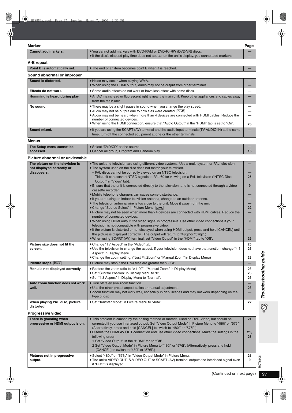 Panasonic SC-HT855 User Manual | Page 37 / 44