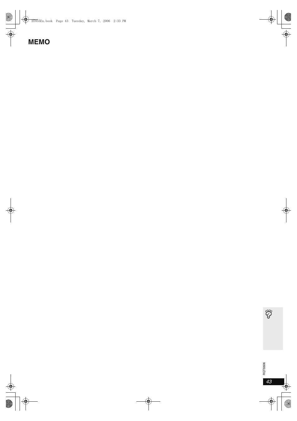 Panasonic SC-HT855 User Manual | Page 43 / 44