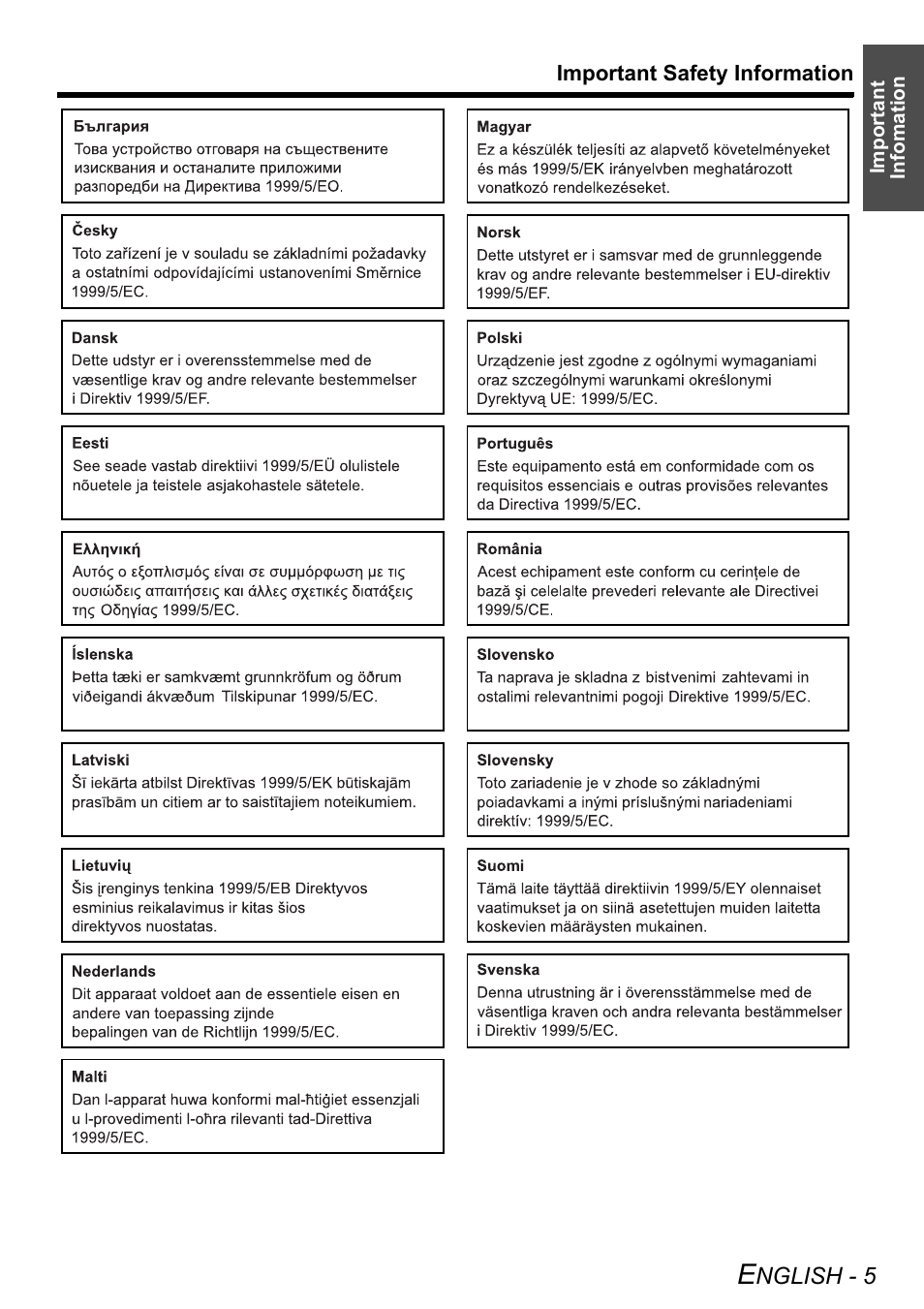 Panasonic PT-LW80NTE User Manual | Page 5 / 58