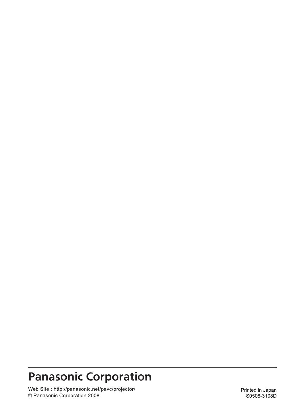Panasonic PT-LW80NTE User Manual | Page 58 / 58