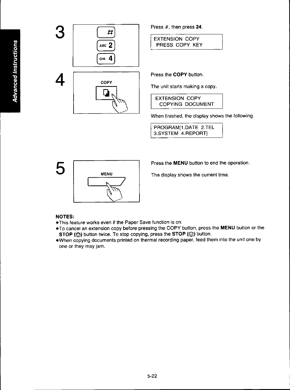 Notes | Panasonic KX-F280C User Manual | Page 100 / 152