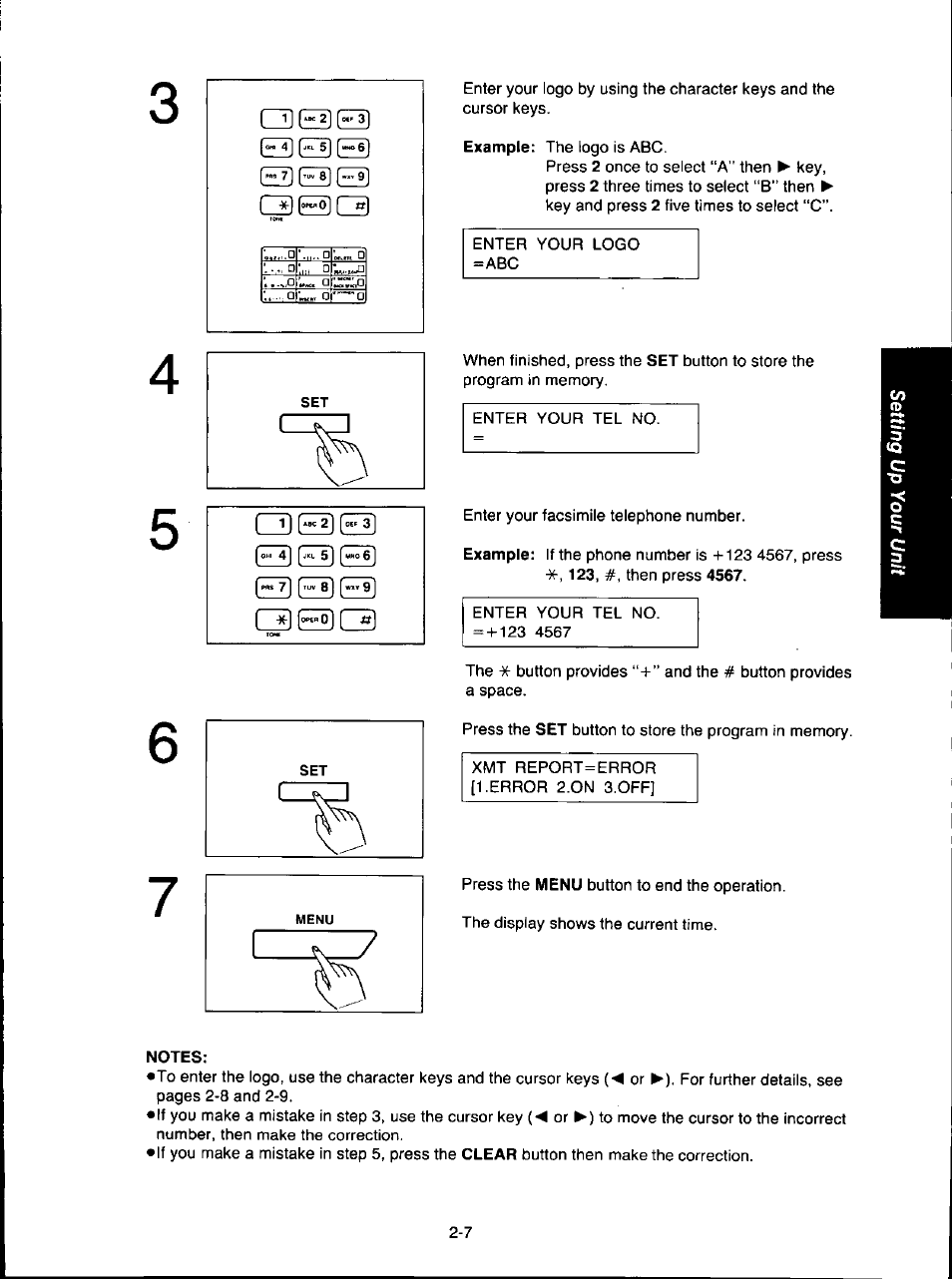 Notes, Gïs e, C*)e^ c | Panasonic KX-F280C User Manual | Page 35 / 152