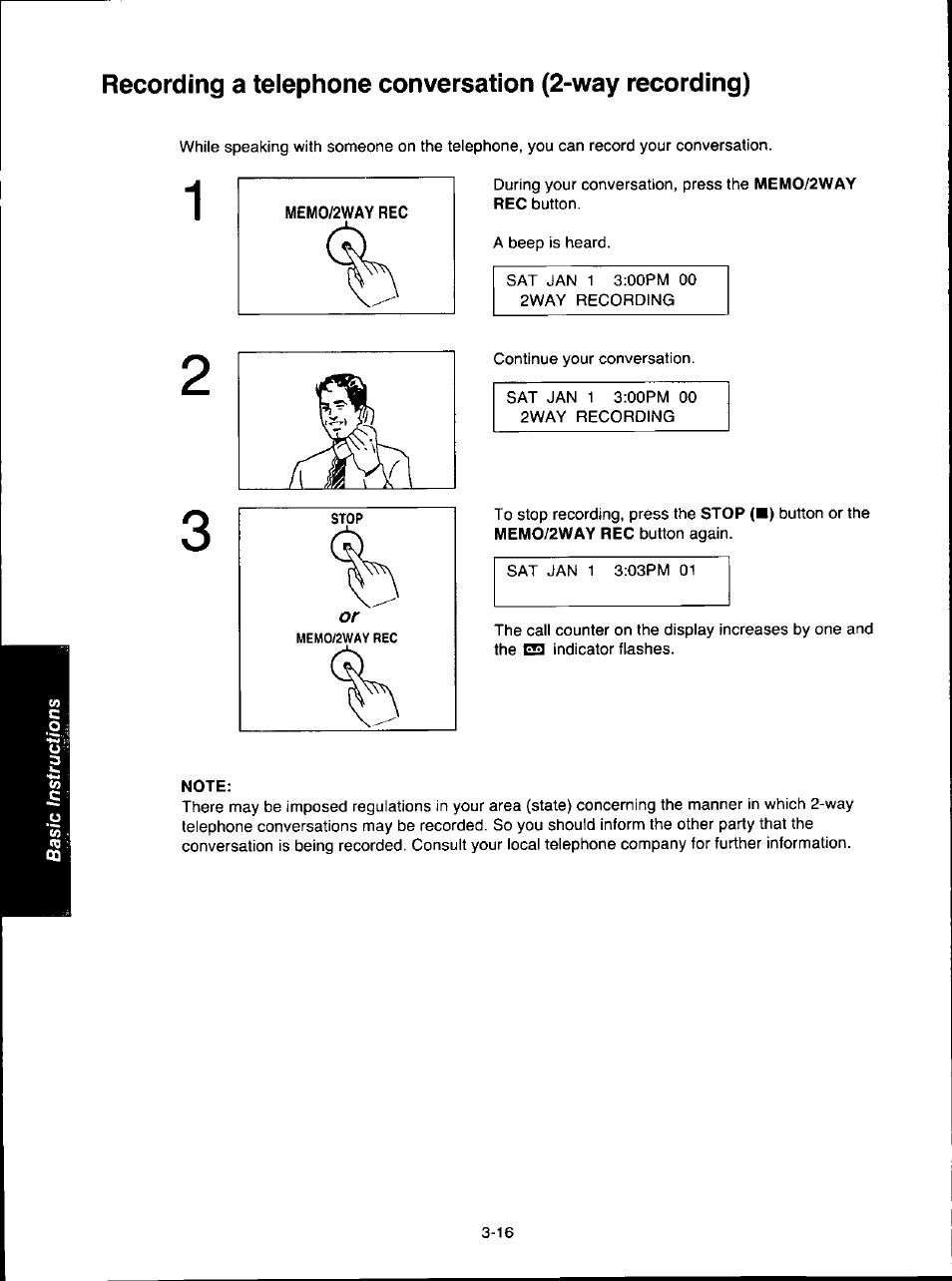 Note | Panasonic KX-F280C User Manual | Page 62 / 152