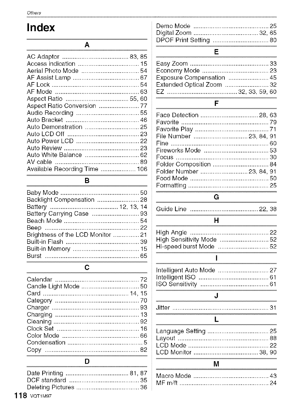 Panasonic DMC-FS5 User Manual | Page 118 / 120