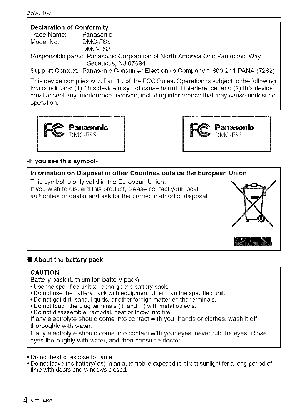 Panasonic DMC-FS5 User Manual | Page 4 / 120