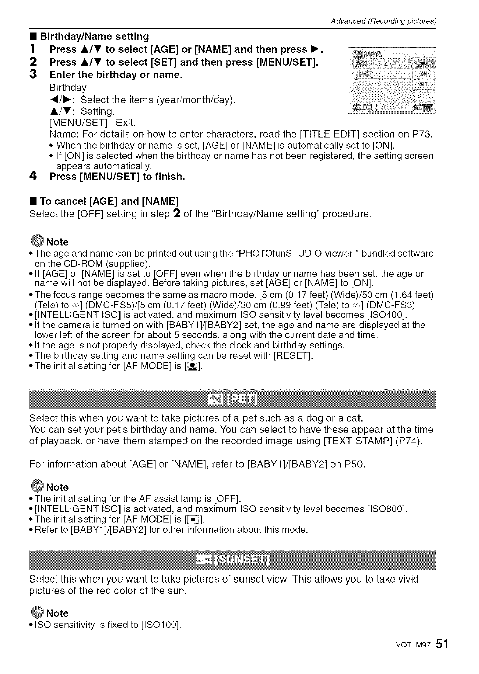 Panasonic DMC-FS5 User Manual | Page 51 / 120
