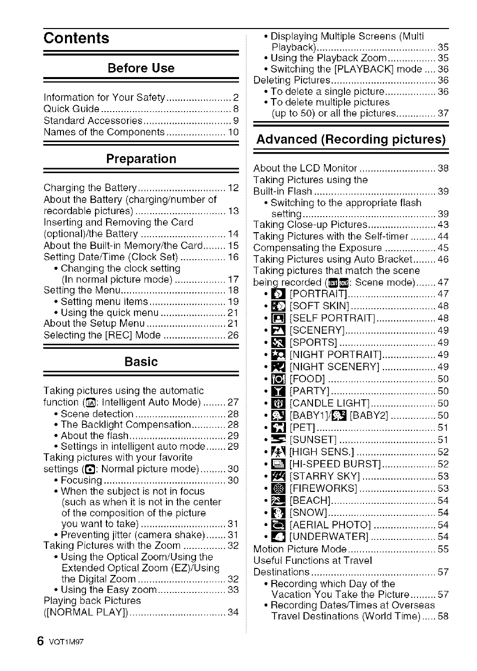 Panasonic DMC-FS5 User Manual | Page 6 / 120