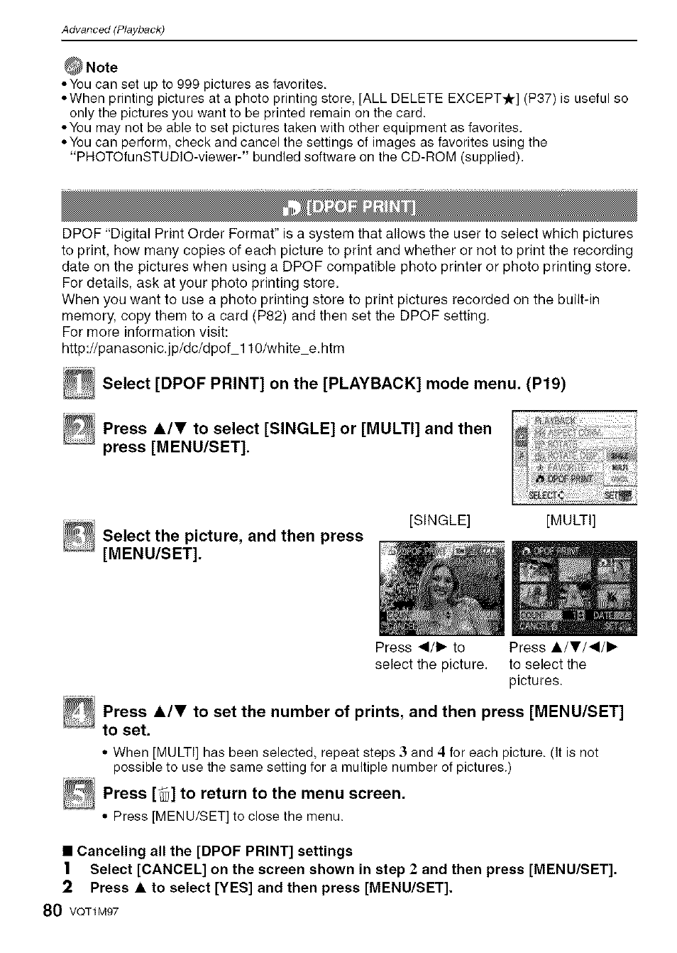 Panasonic DMC-FS5 User Manual | Page 80 / 120