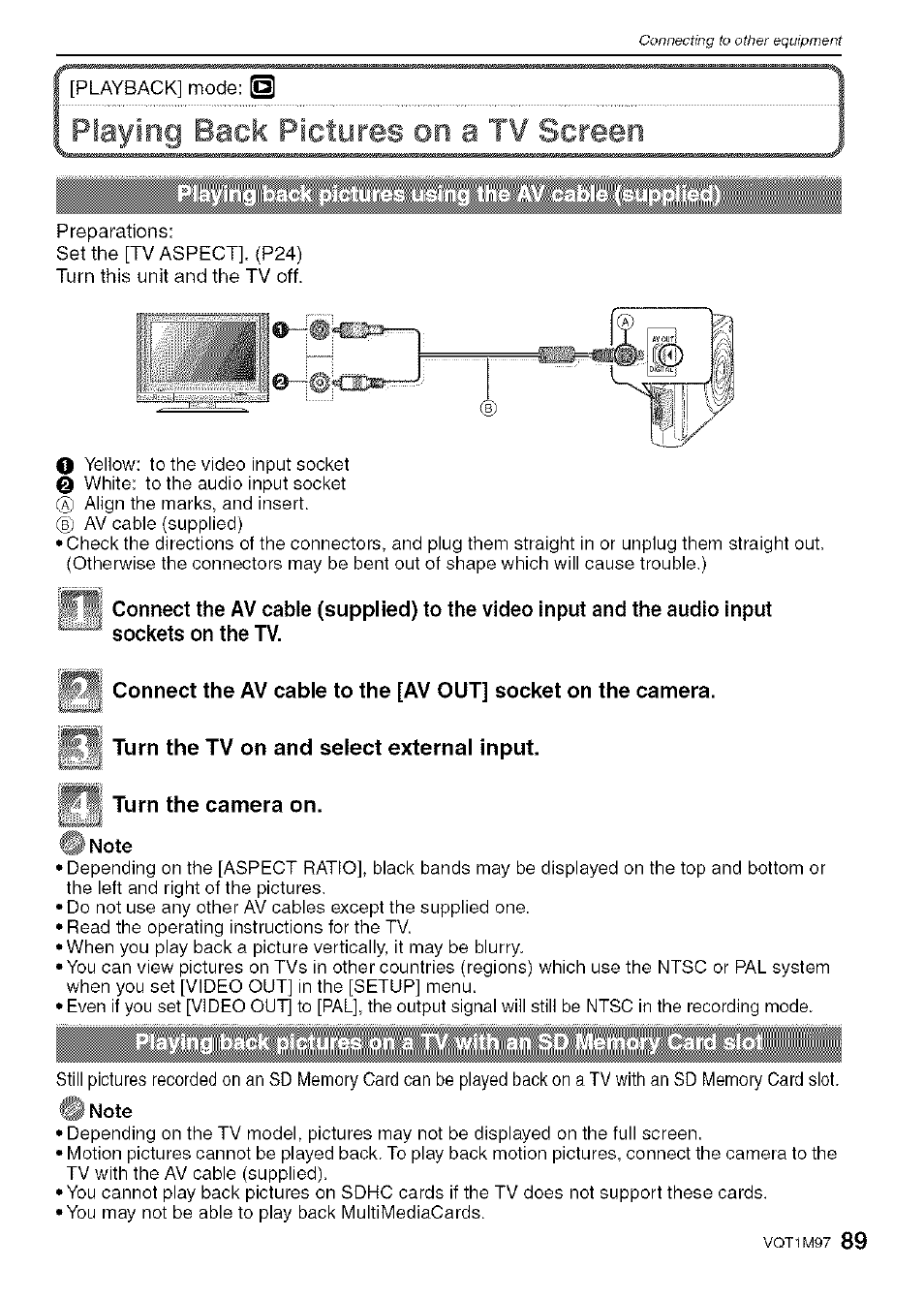Playing back pictures on a t¥ screen | Panasonic DMC-FS5 User Manual | Page 89 / 120