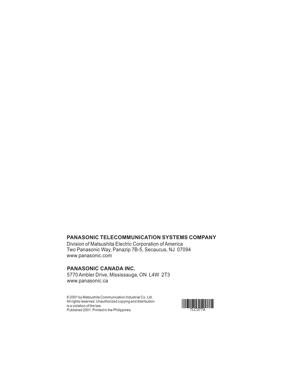 Panasonic EB-TX310 User Manual | Page 102 / 102