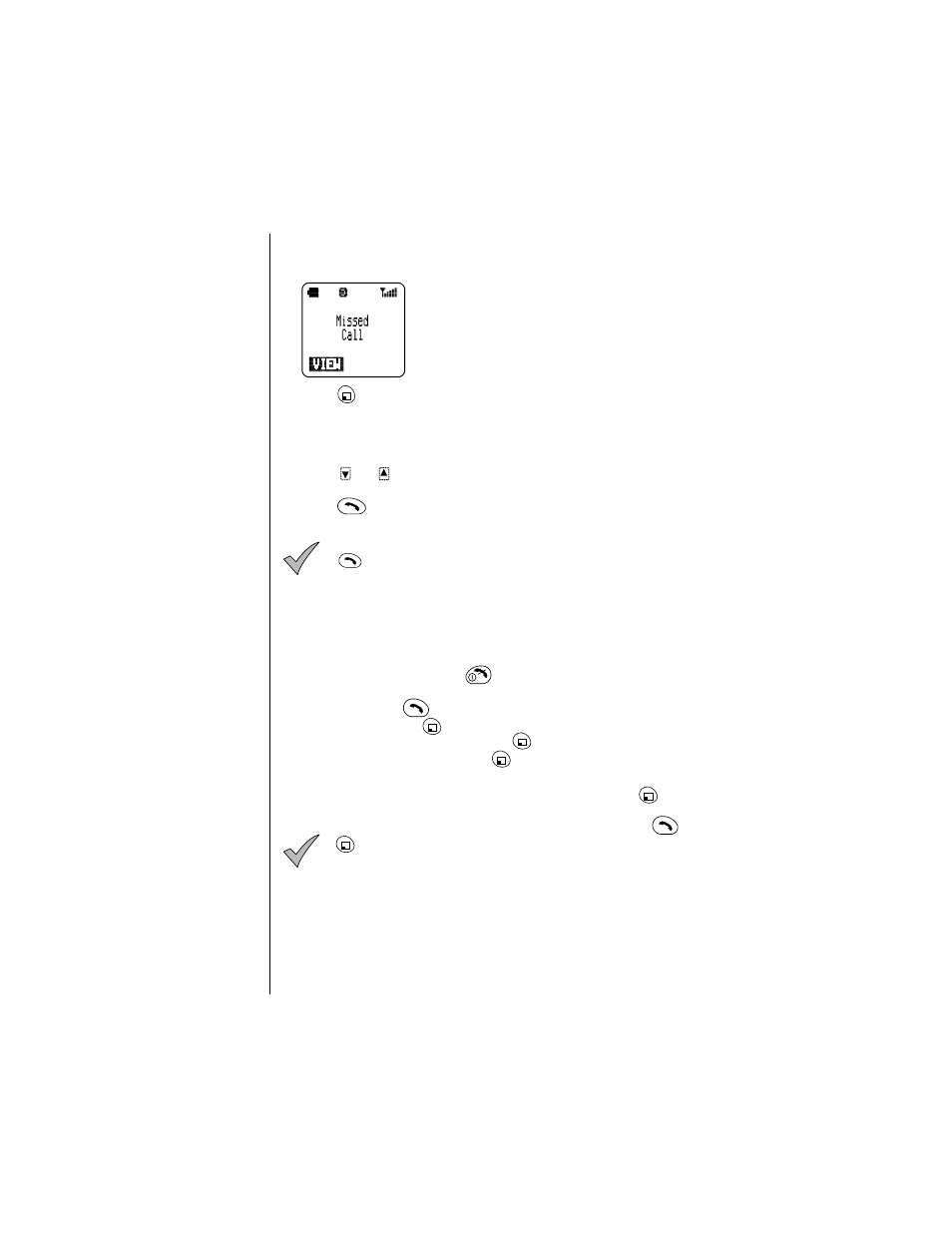 Missed calls, Answer key options | Panasonic EB-TX310 User Manual | Page 34 / 102