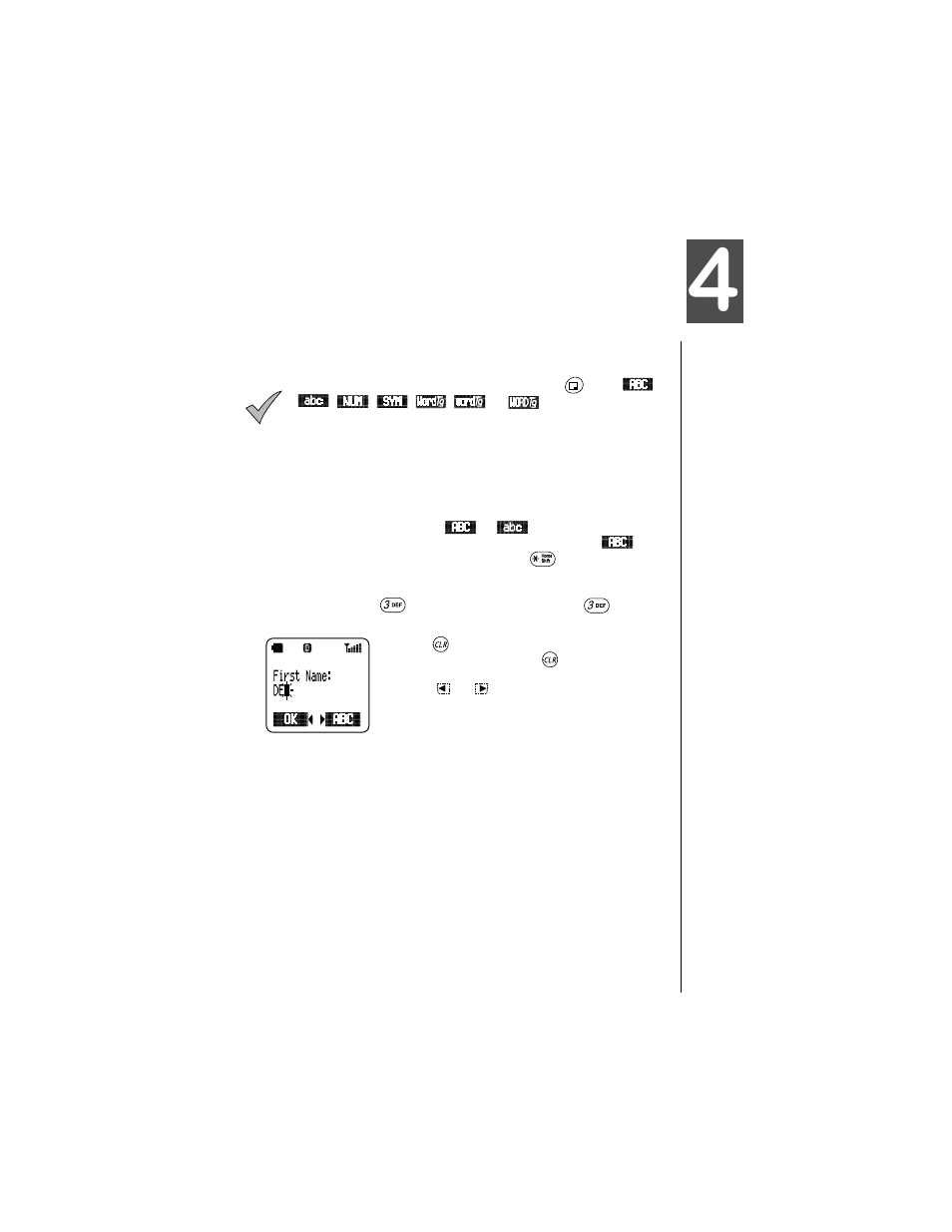 Chapter 4: text entry operations, Letter entry, Text entry operations | Panasonic EB-TX310 User Manual | Page 39 / 102