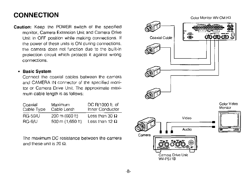 Connection | Panasonic WV-CP120 User Manual | Page 10 / 23