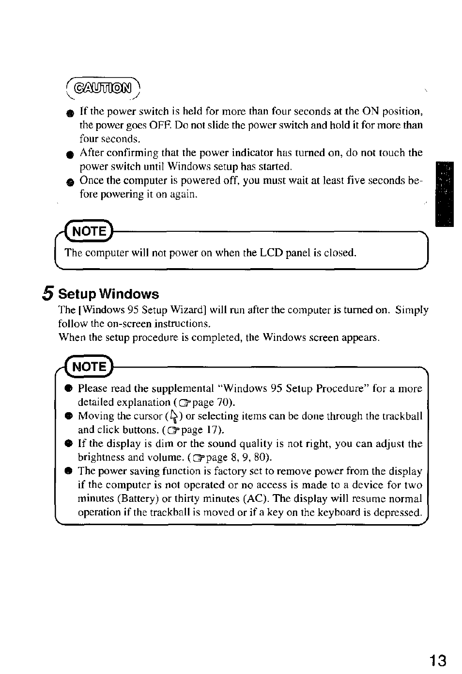 5 setup windows | Panasonic CF-M32 Series User Manual | Page 13 / 88