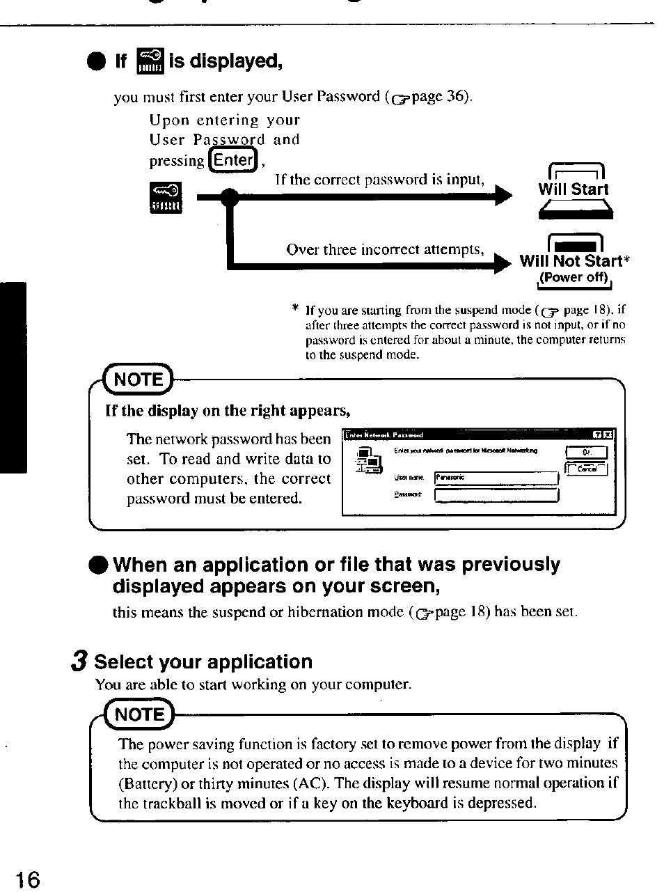 If h is displayed, 3 select your application | Panasonic CF-M32 Series User Manual | Page 16 / 88