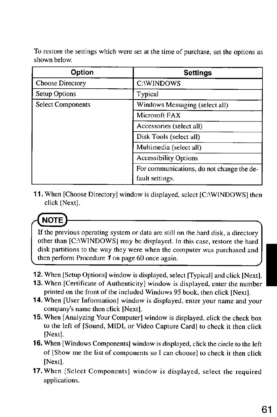 Panasonic CF-M32 Series User Manual | Page 61 / 88